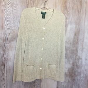 Lauren Long V Neck Cardigan PM